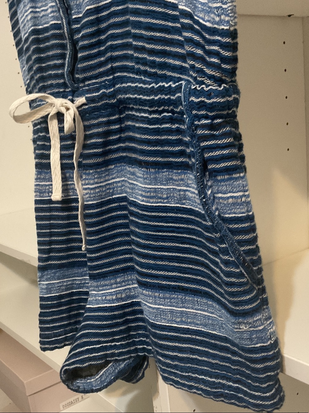 Lou & Grey Navy and White Striped Drawstring Romper - Picture 8 of 11